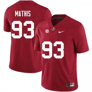 NCAA Men's Alabama Crimson Tide #93 Phidarian Mathis Stitched College Nike Authentic Crimson Football Jersey KV17I25NV
